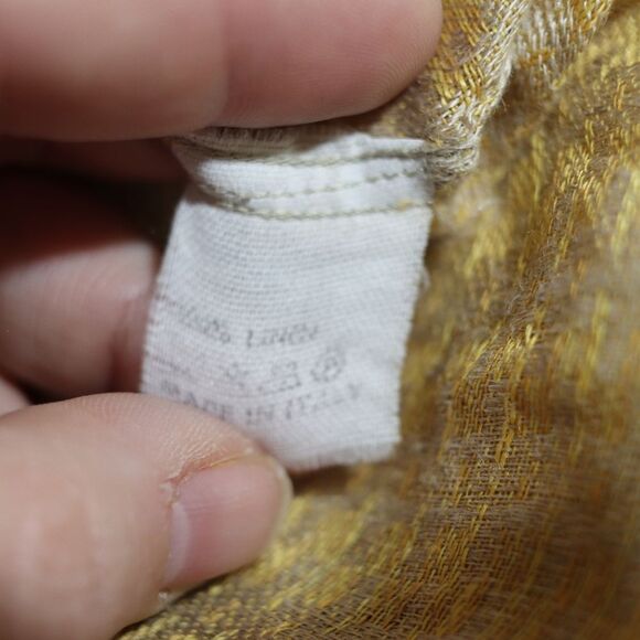 Prontto Moda Gold Linen Men’s Shirt Classic Relaxed Fit New With Tags - Picture 10 of 10